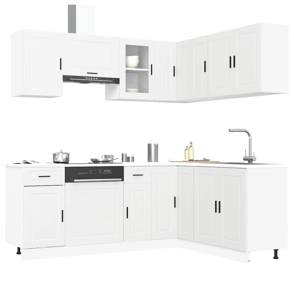 Set de Mobilier de Bucătărie, Porto, 11 Piese, Alb