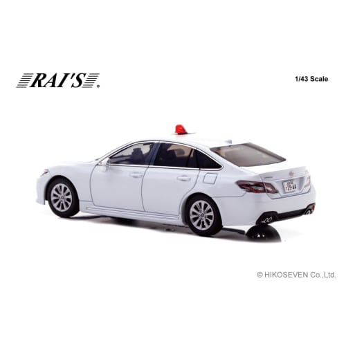 RAI'S 1/43 Scale Toyota Crown (ARS220) 2022 Tokyo Metropolitan Police Department Highway Traffic Police Vehicle (Unmarked White) Complete Diecast Mode