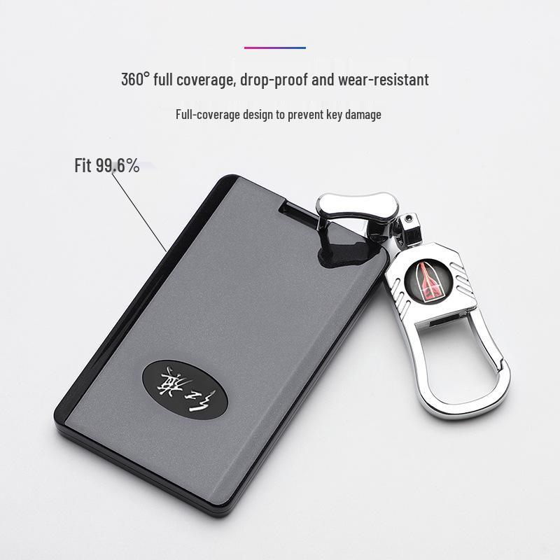 Hongqi Key Case: Stylish, Atmospheric Car Key Holder with Buckle Remote Shell & Personalized Decoration.