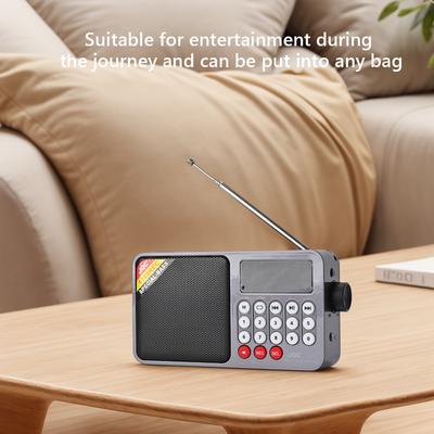 Digital FM Radio MP3 Music Player Support TF Card USB Drive Portable Radio with LED Screen Display for Home Outdoor