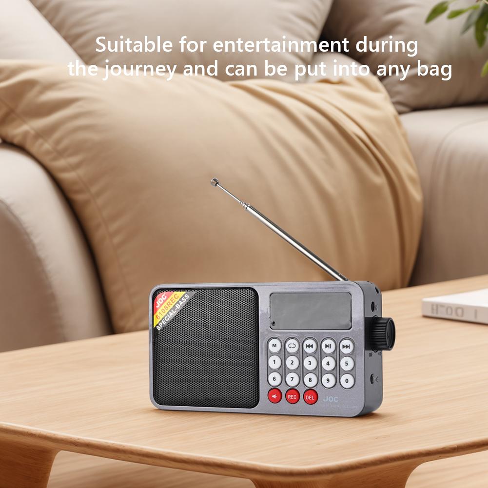 Handheld Radio Digital Solar Power Generation Radio Built-In Speaker MP3 Music Player FM Digital Radio Outdoor Survival Tools