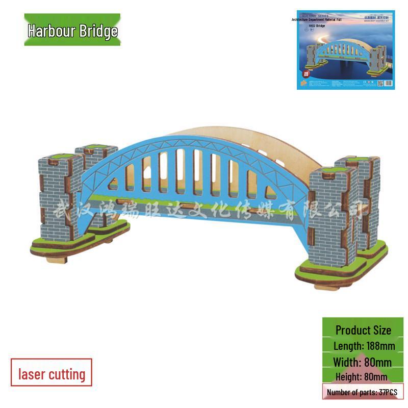 3D Wooden DIY Puzzle Toy - Laser Cut, 2 Pieces