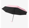 Compact Five-Fold Umbrella: Portable Pocket Sun Capsule with Black Glue Sunscreen, Ultra-Light for Sun and Rain.