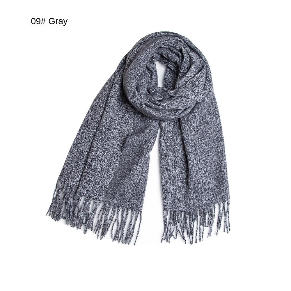 Toamnă Iarnă Culoare Solidă Eșarfă cu franjuri lungi Sal gros de damă