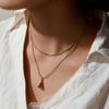 Jieding Titanium Steel Double Necklace Pendant Water Drop Clavicle Chain Niche Jewelry Stainless Steel Jewelry