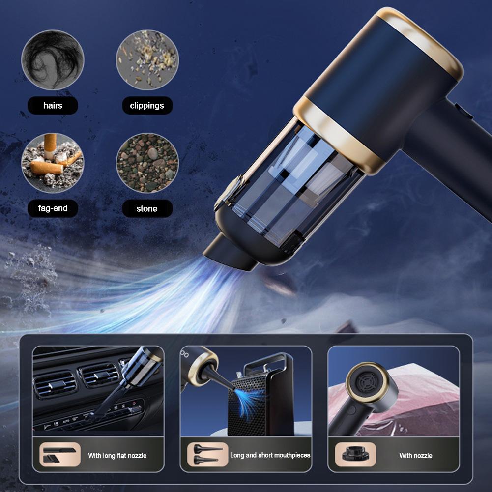 Tragbarer Auto-Staubsauger Starke Saugkraft Mini Leistungsstarke Reinigungsmaschine Wiederaufladbar Kabellos Staubsauger Staubwischer Auto Haushaltsgerät