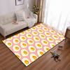 Cute Fried Egg Pattern Carpet with Pink Background for Home Decor Suitable for Use As an Anti-slip for Living Room Bedroom Sofas