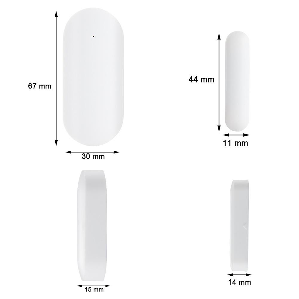 Wireless 433MHz Door Magnetic Alarm with One/Two-Way Communication, 3V Low Power, and Battery Reminder.