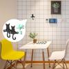 STOBAZA 2 Heavy Duty Coat Hook Cast Iron Cat Wall Hook,Decorative Hook Rustic Black Hooks,Single Key Hook Animal Wall Hanging Hook,Suitable for