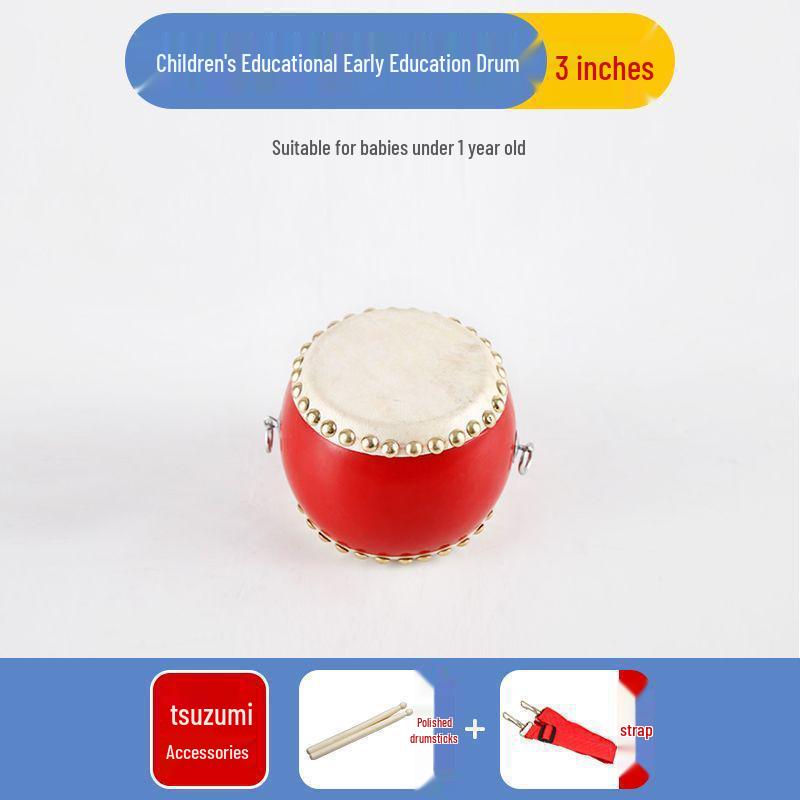Kid s Small Cowhide Hand Drum - Percussion Instrument for Kindergarten