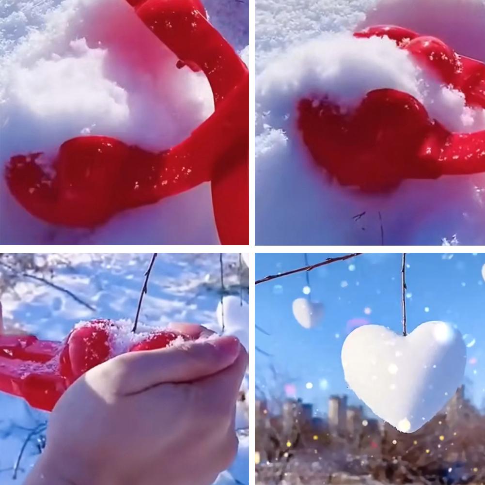 1/4Pcs Snowball Maker Clip For Kids Adult Heart Snowflake Duck Shape Clip Tongs for Outdoor Sand Snow Ball Mold Toys Sports Toys