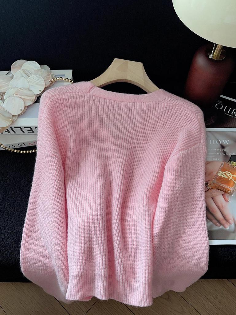 Three-Dimensional Floral Knit Cardigan - Age-Defying Autumn/Winter Top for Women