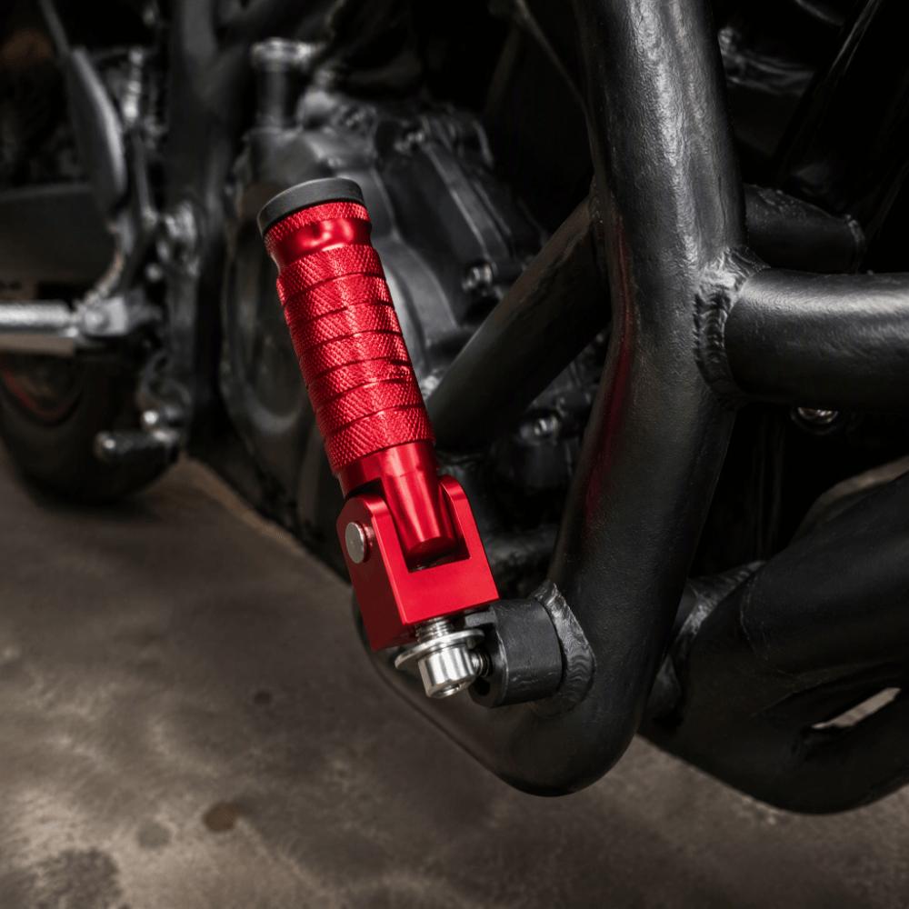 2pcs Aluminum Alloy Motorcycle Footrest CNC Machined Crash Bar Foot Pegs Crash Bar Mount