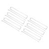 6pcs Clamping Wing Rails for Grilling Chicken Wings Stainless Steel Flat Chicken Wing BBQ Fork Skewe