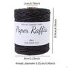 Cotton Raffia Yarn 328 Yards Lightweight Round String Soft for Crocheting Bags DIY Crafts Beach Hat