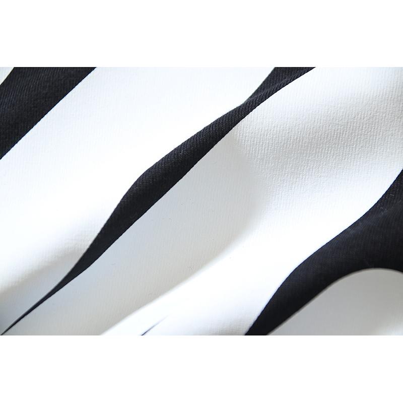 1189 Off-White 2025 Summer New Wave Stripe Pattern Printed Short Sleeved T-shirt for Men and Women
