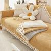 Velvet Chaise Sofa Cushion Pastoral Thickened Four Seasons Universal Non-Slip Sofa Cover All-Inclusive Combination Warm