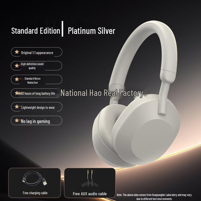 2024 Huaqiangbei WH1000-XM5 Over-Ear Wireless Noise-Cancelling Bluetooth Headphones Compatible with Sony Public Model