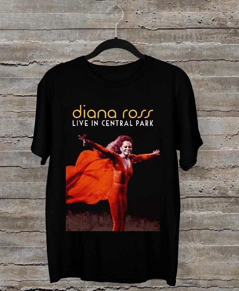 

NEW Diana Ross Live In Central Park Black All Size Unisex Shirt Unisex T-Shirt S