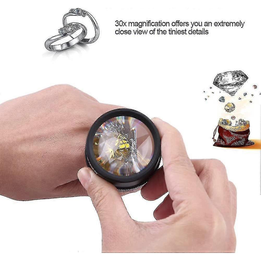 Illuminated Magnifier 5x 10x With 2 Level 12 Leds Aluminum Alloy Shell - Pjun