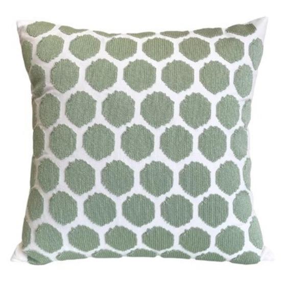 Embroidered Velvet Cushion Cover Nordic Yellow Cotton Soft Pillowcase American Style Room Sofa Pillowcase