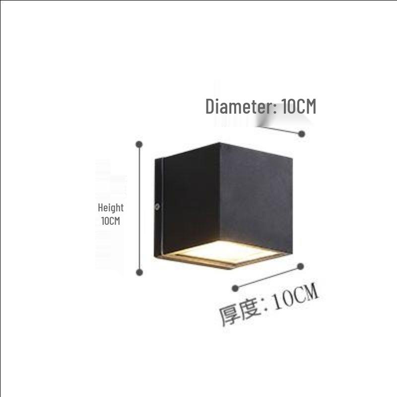Waterproof Double Head Outdoor Wall Light for Balcony, Terrace, Garden, Doorway, and Aisle - Modern Minimalist Design