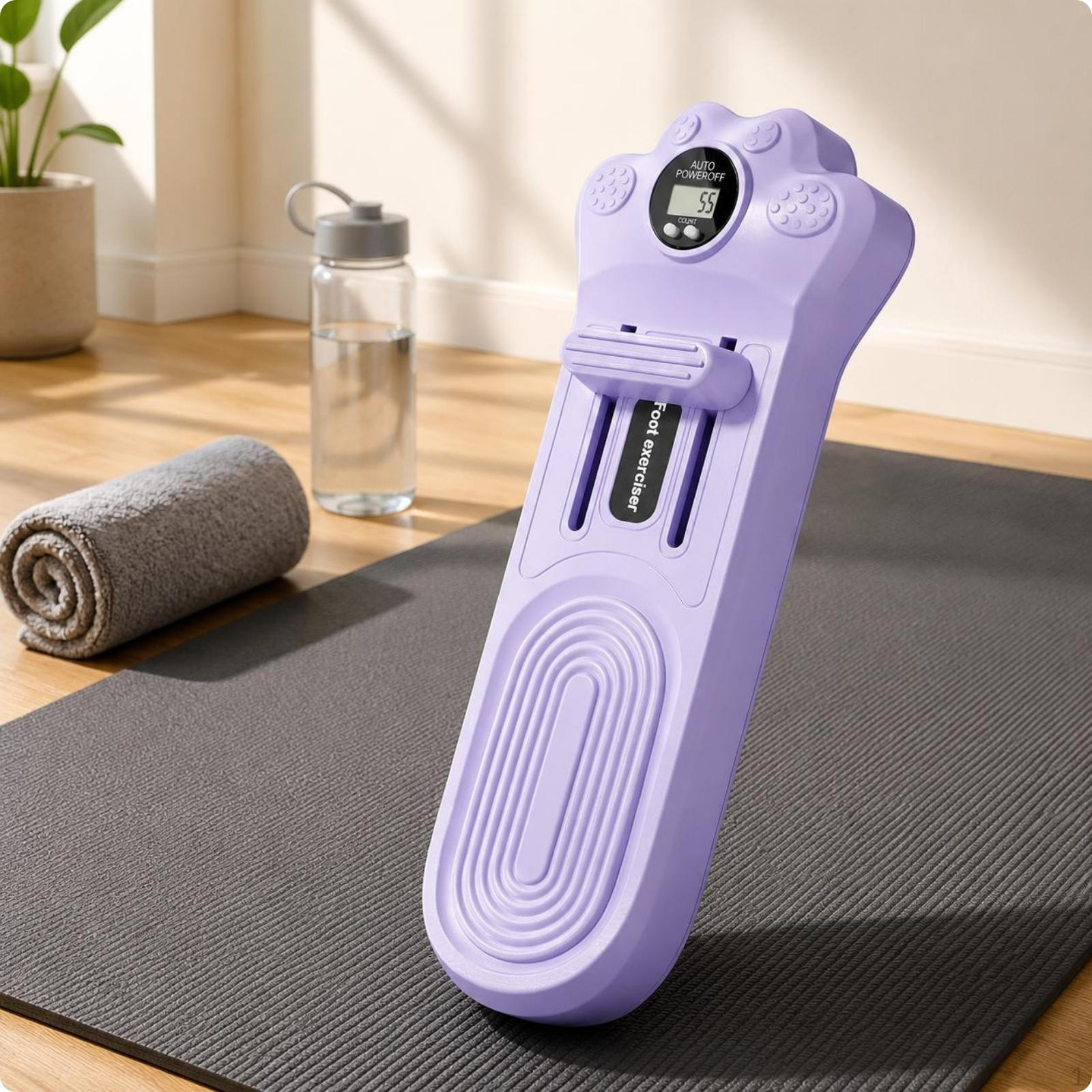 Handheld Foot Exerciser Sliding Crossbar Toe Training Device Molded Digital Counting Ankle a