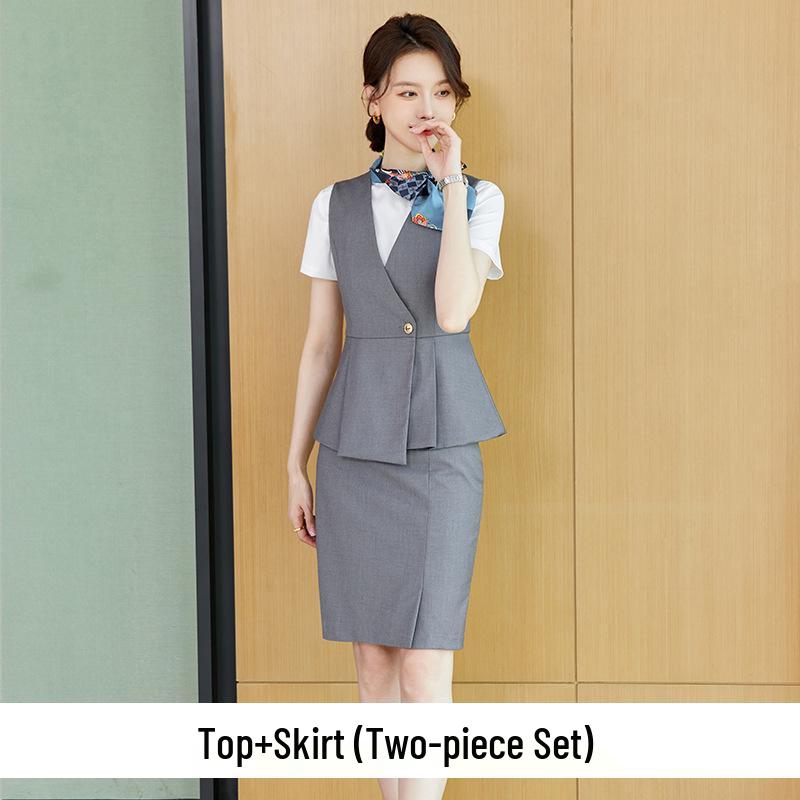 Costum profesional de afaceri slim fit pentru femei pentru recepția hotelului și departamentul de vânzări