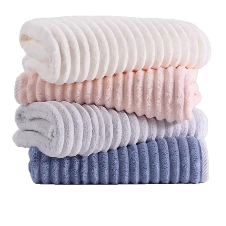 Newcomers: Get 2! Quick-Drying Coral Fleece Towels for Face Wash & Bath - Absorbent for Adults & Students