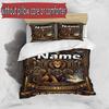 3pcs Duvet Cover Set (1*Duvet Cover + 2*Pillowcase, Without Core), Custom Name Iota Phi Theta Pattern Bedding Set, Home Bedroom Decor Gift