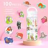 100 Pieces Sloth Stickers for Water Bottles Waterproof Cute Vinyl Stickers Sloth Laptop Stickers Sloth Decals Cartoon Animal Decorative Stickers for C