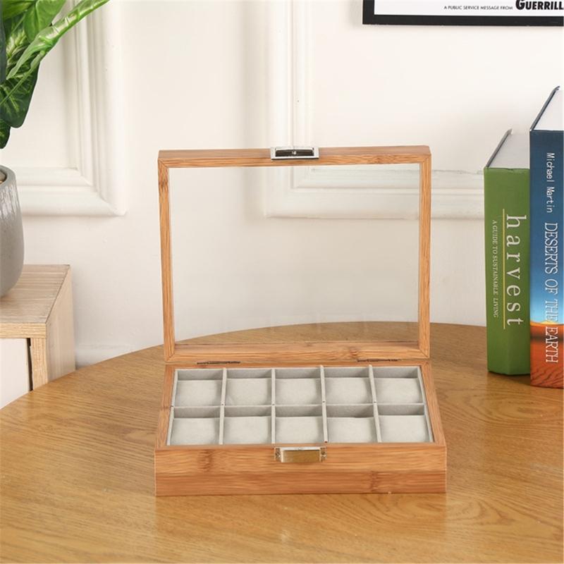 Wood Watch Case Watch Storage Box Stylish Watch Container Practical Watch Holder Watch Organizer Wood Material for Watch
