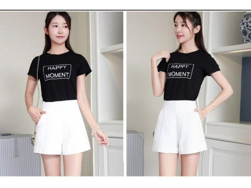 Women's High Waist Wide Leg Chiffon Shorts - Korean Style A-line White Casual Pants for Spring/Summer 2026