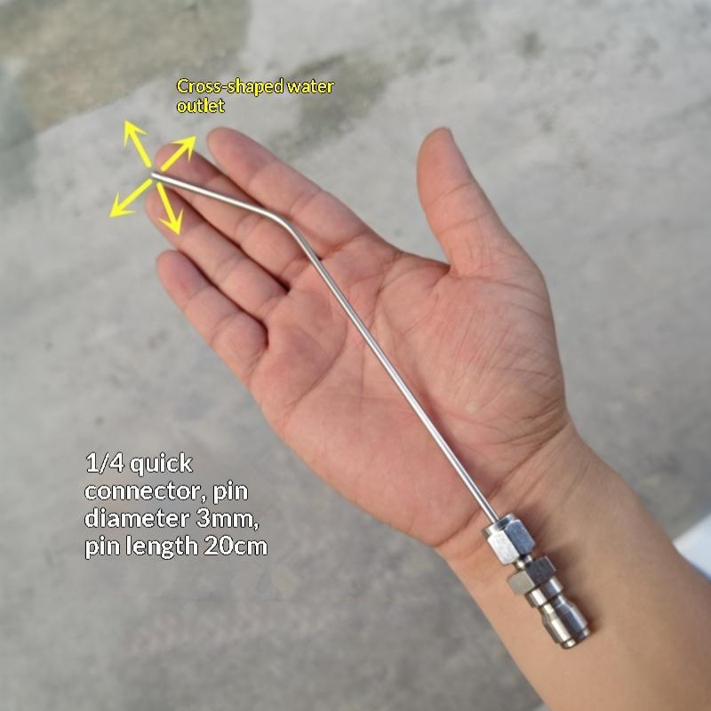 Stainless Steel High Pressure Cleaning Needle Cross Hole Water Outlet 1/4 Quick Connector For Auto Ac Home Parts Cleaning