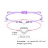 New Fashion Hollow Heart Set Bracelets Stainless Steel Handwoven Push-pull Handmade Bracelet for Woven Jewelry Gift