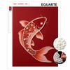Red Lucky Koi Fish Pearl Painting 5D DIY Pearl Gemstone Art Diamond Painting Kit for Adults/Beginners Gift Ideas Home Decor Wall Art Craft Supplies