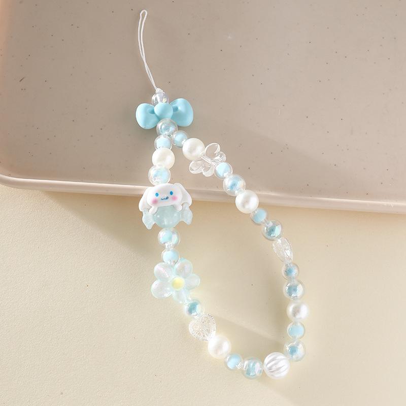 Niedlicher Sanrio Melody Hello Kitty Kuromi Cinnamorol Acryl Schlüsselanhänger Handkette Telefonkette Telefonzubehör Schmuckzubehör