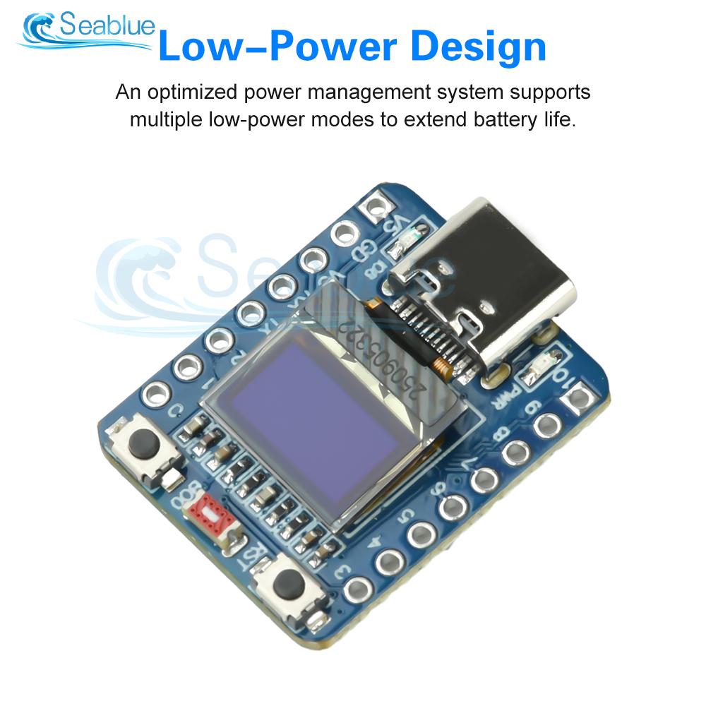 ESP32-C3 RISC-V IoT Development Board with 0.42" OLED Wi-Fi & BLE 5.0 Type-C USB for Arduino/MicroPython Smart Home Projects