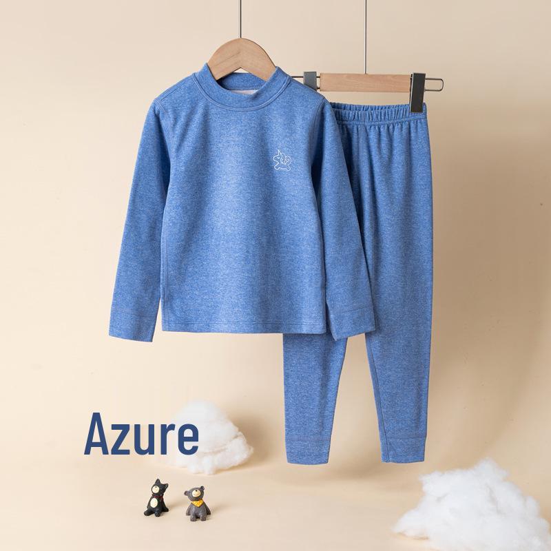 Children's Silk Warm Winter Pajama Set - Thickened Base Layer for Boys and Girls