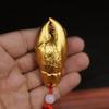 All Brass Copper Color Crab Claw Brushed Glaze Electroplating Handheld Wealth Metal Craft Gift Ornament