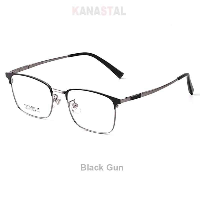 Men Prescription Glasses Myopia Reading Eyewear Women Blue Light Blocking Lenses Computer Pure Titanium Square Eyeglasses Frame