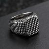 European and American Style Domineering Dot Shaped Mens Ring Titanium Steel Retro Trend Fashion