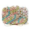 Pochette da sera a forma di fiore con strass e cristalli - Borsa da donna di lusso scintillante con diamanti per cene e matrimoni