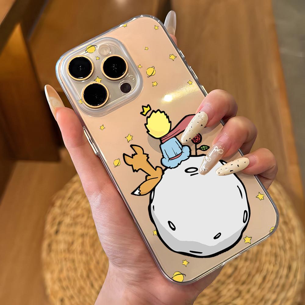 L-Little Prince Phone Case For IPhone 17 16 Pro Max 15 14 13 11 12 Mini Xs X Xr 7 8 Plus Se Transparent Cover