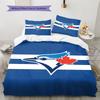 Toronto Blue Jays Pattern Bedding Set Quilt Cover Pillowcase Home Decor Gift (1 * Duvet Cover + 2 * Pillowcase, Without Core)