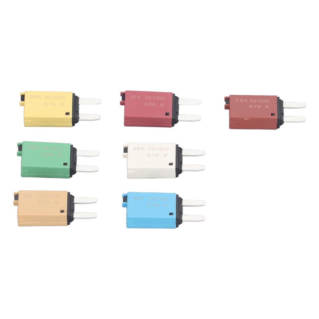 7 buc Siguranță tip inserție Întrerupător de circuit Resetare manuală ATC ATO Protector siguranță lamelă 32VCC 5A 7.5A 10A