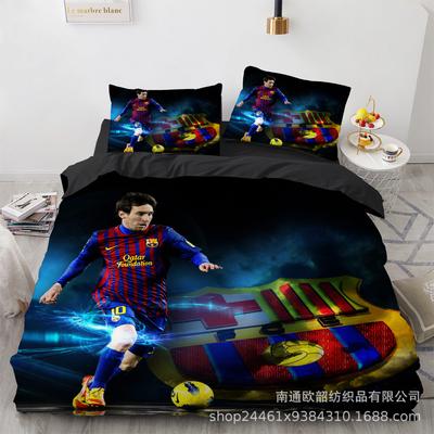 3D Football Fans Bedding Three-Piece Set, Home Textile Quilt Set Four-Piece Set