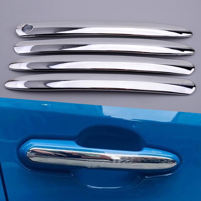 4pcs Glossy Chrome Door Handle Cover Door Trim Strip Fit For Toyota RAV4 ABS Car Accessories