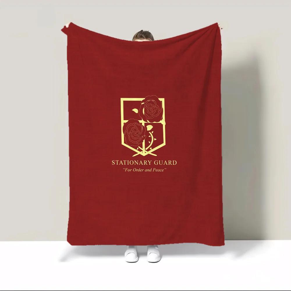 Attack on Titan Custom Blankets Sofa Decoration Microfiber Bedding Plush Blanket King Size Knitted Plaid Warm Blankets for Cold