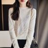 Women Sweater 100% Wool MODERN NEW SAGA Knit Pullover O-neck Thick Winter Jumpers Female Knit Tops